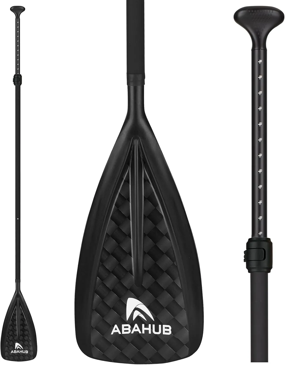 Abahub SUP Paddles - 3 Piece Adjustable Stand up Paddle - Lightweight Oar for Paddleboard, Aluminum Alloy PU Coated Shaft 68" - 84", Black/Blue/Green/Orange/Red/Yellow Plastic Nylon Blade