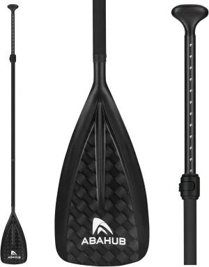 Abahub SUP Paddles - 3 Piece Adjustable Stand up Paddle - Lightweight Oar for Paddleboard, Aluminum Alloy PU Coated Shaft 68" - 84", Black/Blue/Green/Orange/Red/Yellow Plastic Nylon Blade