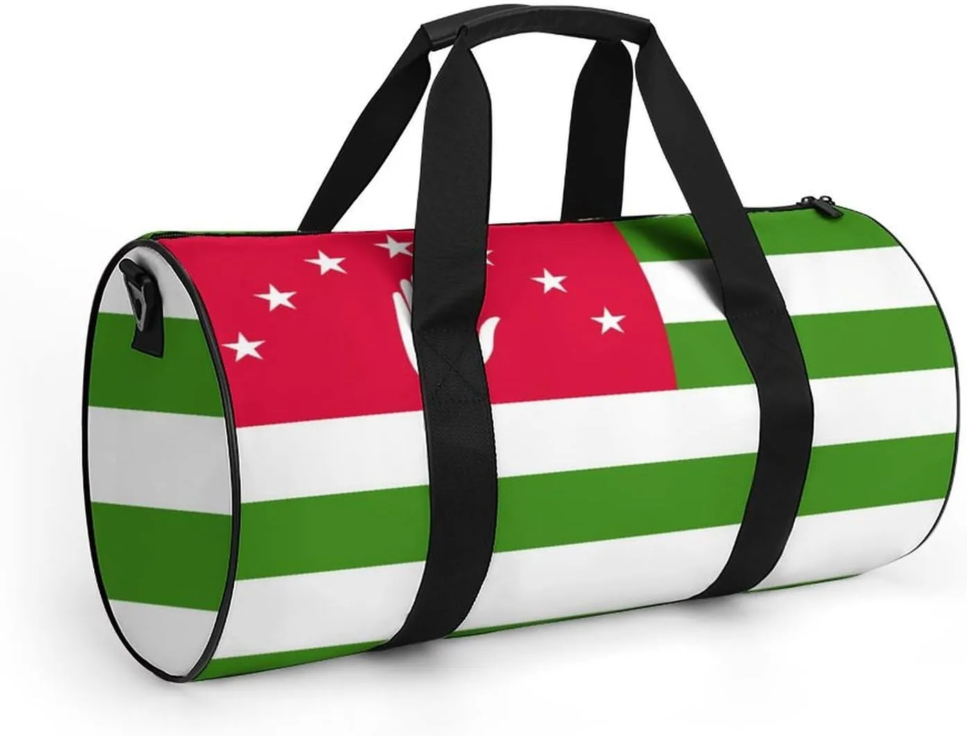Abkhazia Flag Waterproof Gym Bag for Women Men with Wet Pocket Sports Duffel for Travel Weekender