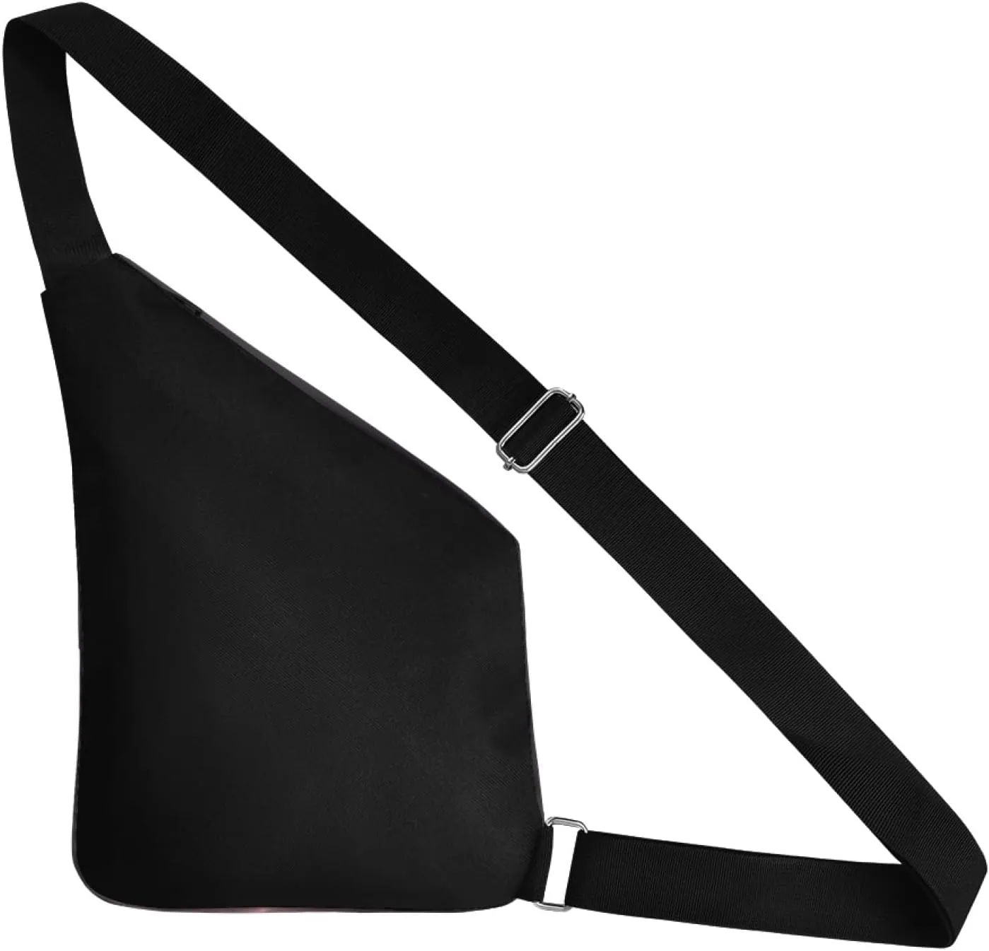 Abstract Windmill Flower Man Sling Bag for Gentlemen Black Shoulder Bag with Front Pocket Cross Body Bag for Men Gentleman Multifunctional Chest Bag for Father Handbag
