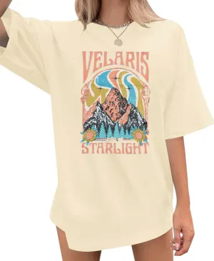 Acotar Velaris Shirts Women Oversized City of Starlight Shirt Book Fan Gift Casual Short Sleeve Tee