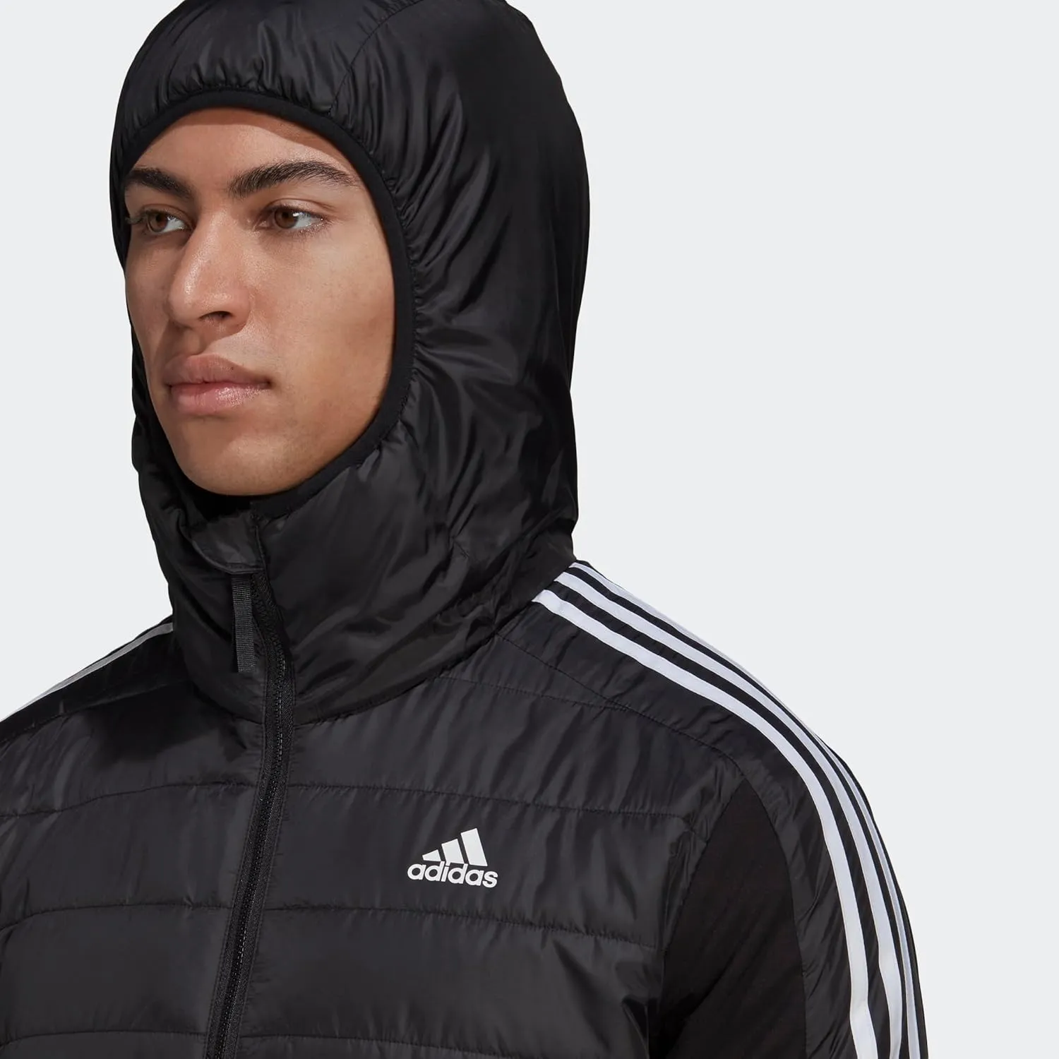 adidas Essentials Men's Insulated Hooded Hybrid Jacket Midweight Jacket