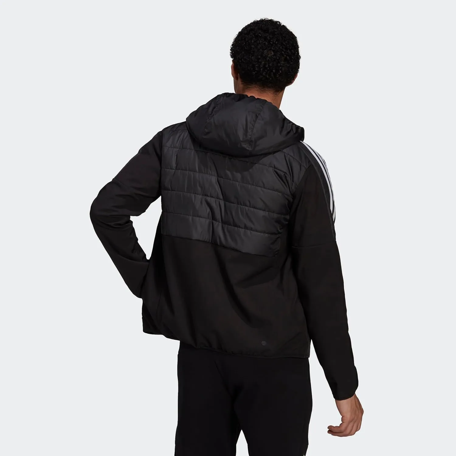 adidas Essentials Men's Insulated Hooded Hybrid Jacket Midweight Jacket