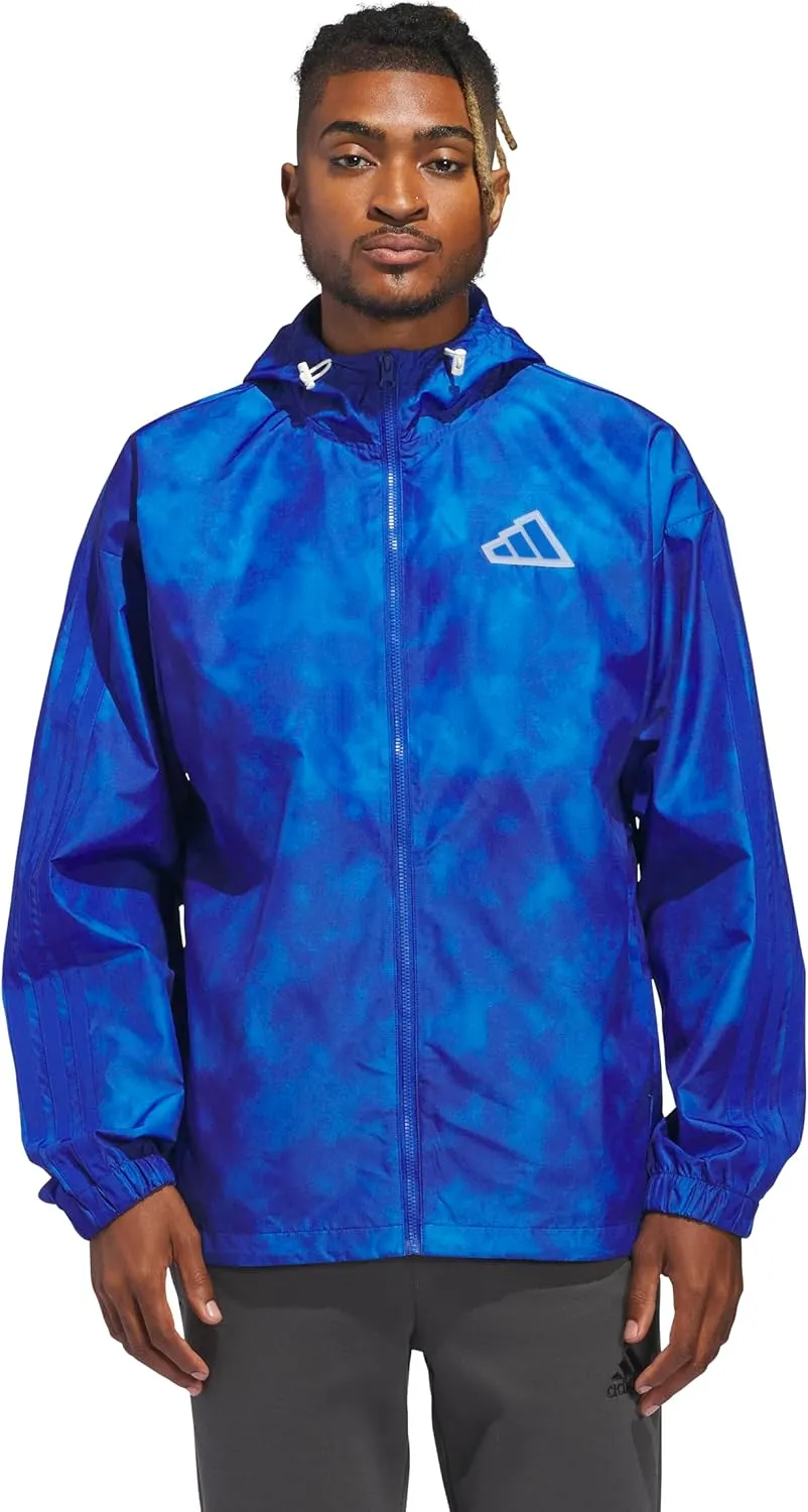 adidas Men's Essentials All Over Printed Woven Jacket