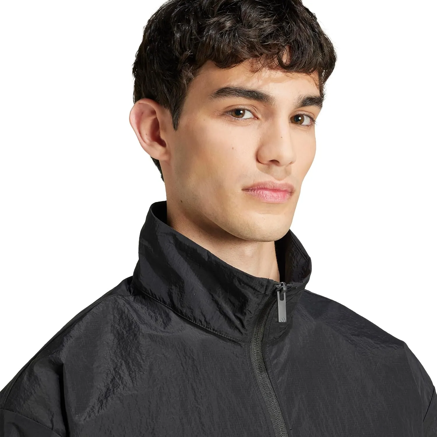 adidas Men's Size Future Icons 3-Stripes Woven Half-Zip Sweatshirt