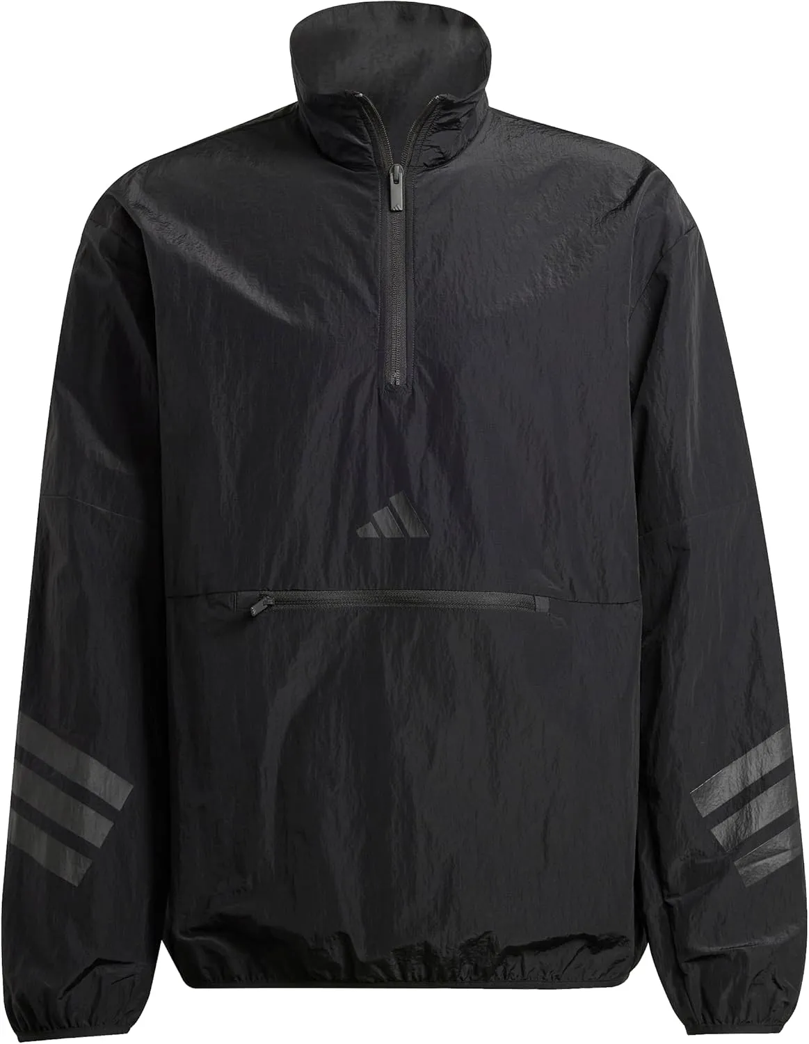 adidas Men's Size Future Icons 3-Stripes Woven Half-Zip Sweatshirt