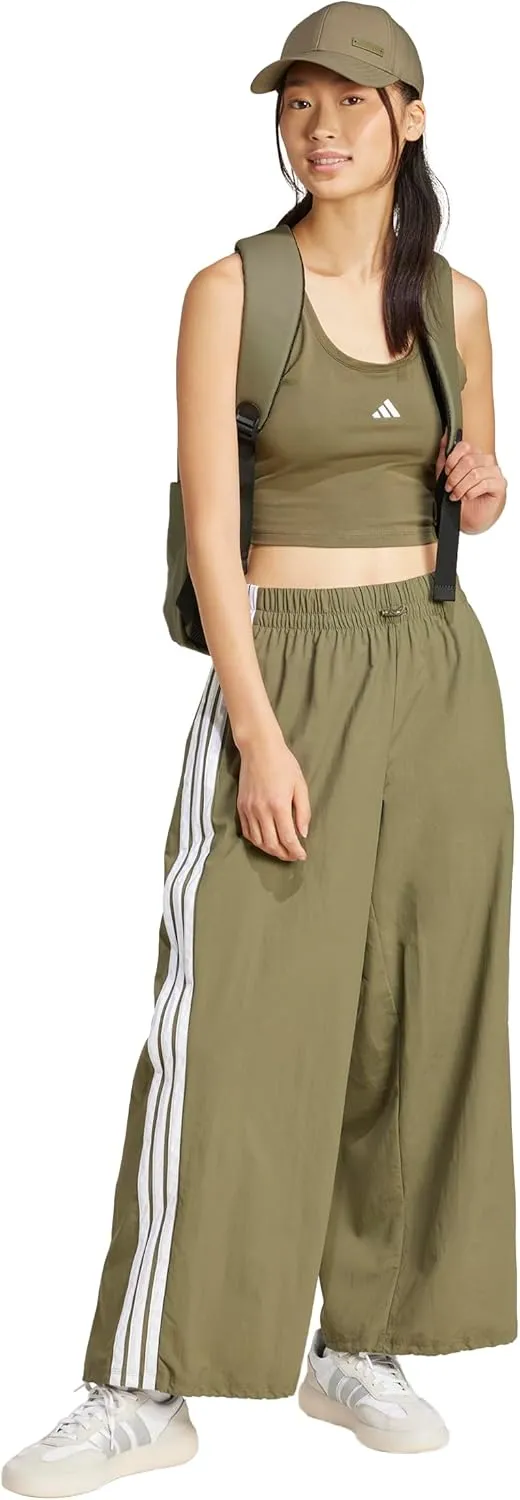 adidas Women's Essentials 3-Stripes Woven Parachute Pants