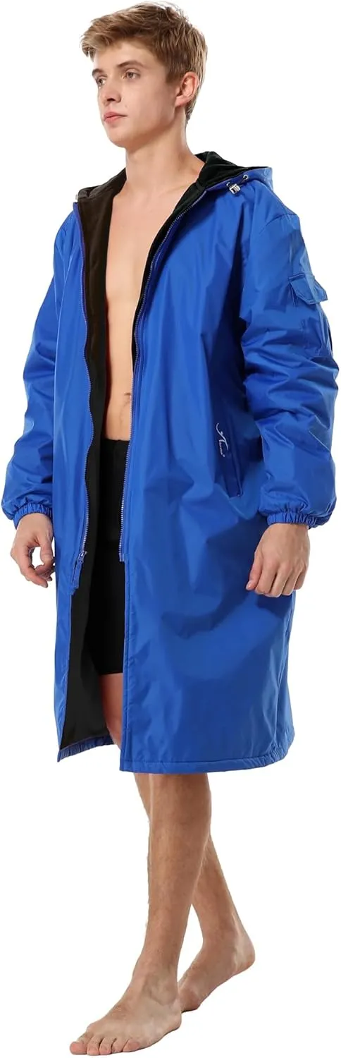 Adoretex New Unisex Swim Team Athletic Waterproof parka, Water Sports Warm Fleece Coat Jacket