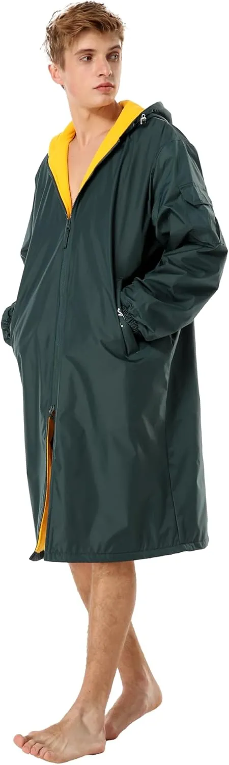 Adoretex New Unisex Swim Team Athletic Waterproof parka, Water Sports Warm Fleece Coat Jacket