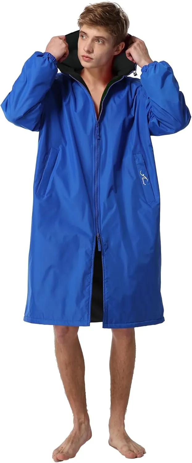 Adoretex New Unisex Swim Team Athletic Waterproof parka, Water Sports Warm Fleece Coat Jacket