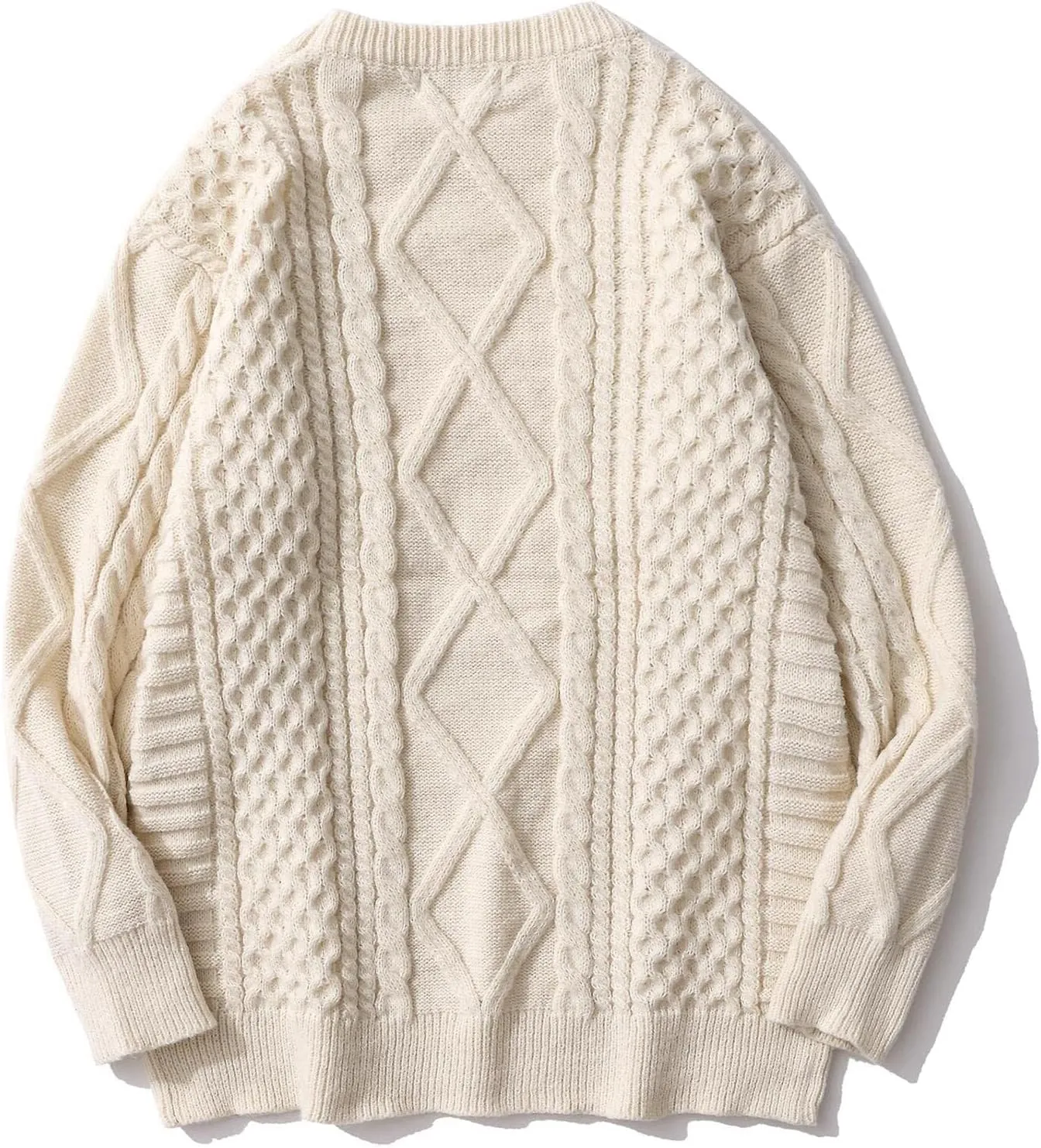 Aelfric Eden Women Sweater Vintage Cable Knit Sweater Casual Oversized Sweater Pullover