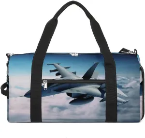 Aircraft Fighter Jets Gym Bag for Men Women Water Resistant Duffle Bag Travel Lightweight Bag for Travel Sports