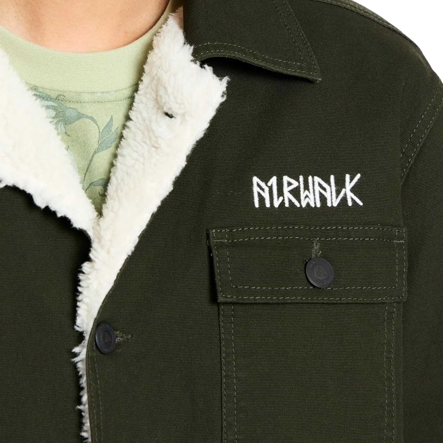 Airwalk Men's Sherpa-Lined Shirt Jacket