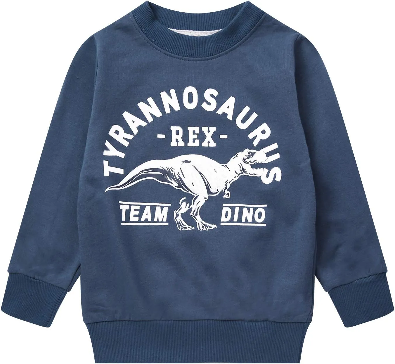 Akyzic Boy Dinosaur Sweatshirts Toddler Long Sleeve Cotton Space Pullover Cartoon T-Shirts Sport Top Tee For Kids 2-7T
