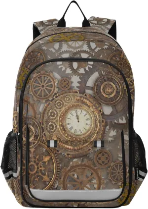ALAZA Steampunk Clock Backpack Daypack Bookbag