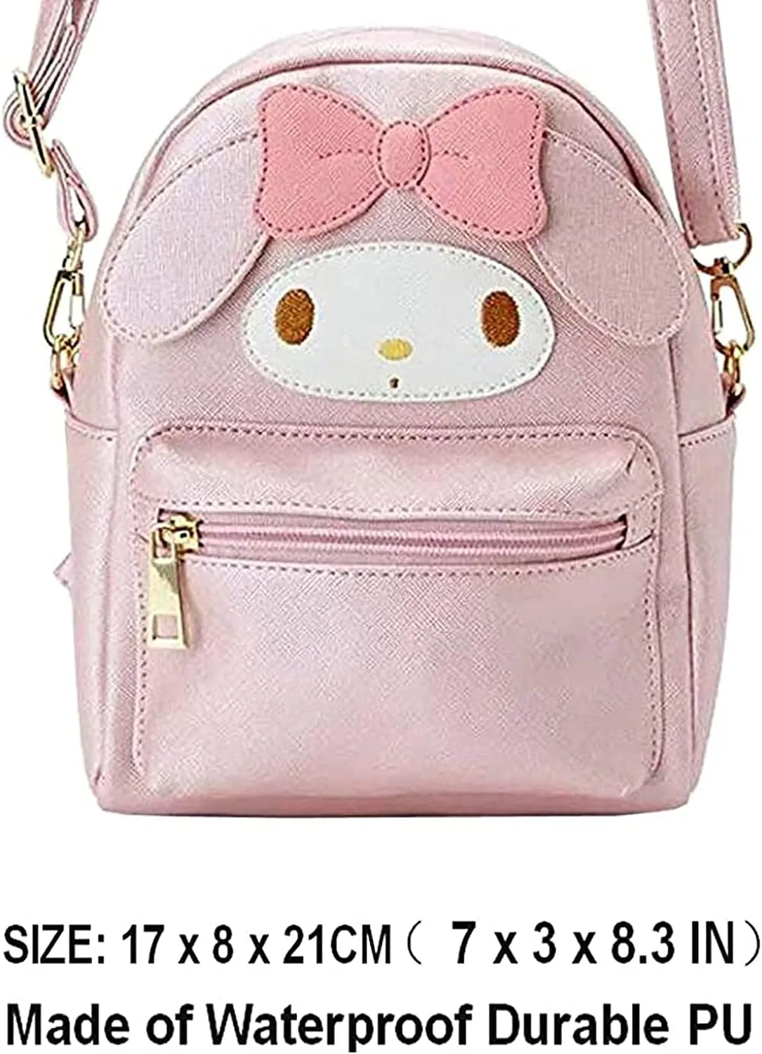 ALORVE Anime Cute Cartoon Bag Cosplay Shoulder Bag Backpack Handbag PU Schoolbags for Kids Girls Fans(Pink)
