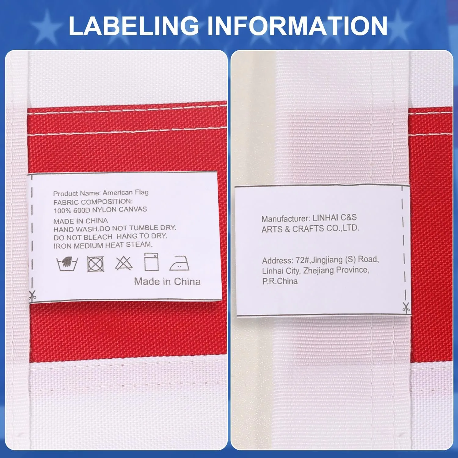 American Flag 4x6 FT 600D Outdoor TearProof Series, USA Flag 4x6 FT 600D Nylon, Sturdy American Flags 4X6 for Outside Longest Lasting, High Wind Fade Resistant US Flag Embroidered Stars, Brass Grommets, Sewn Stripes