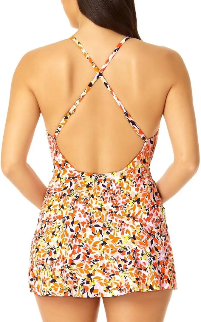 Anne Cole Womens Printed Removable Padding One-Piece Swimsuit