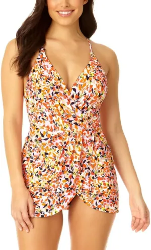 Anne Cole Womens Printed Removable Padding One-Piece Swimsuit