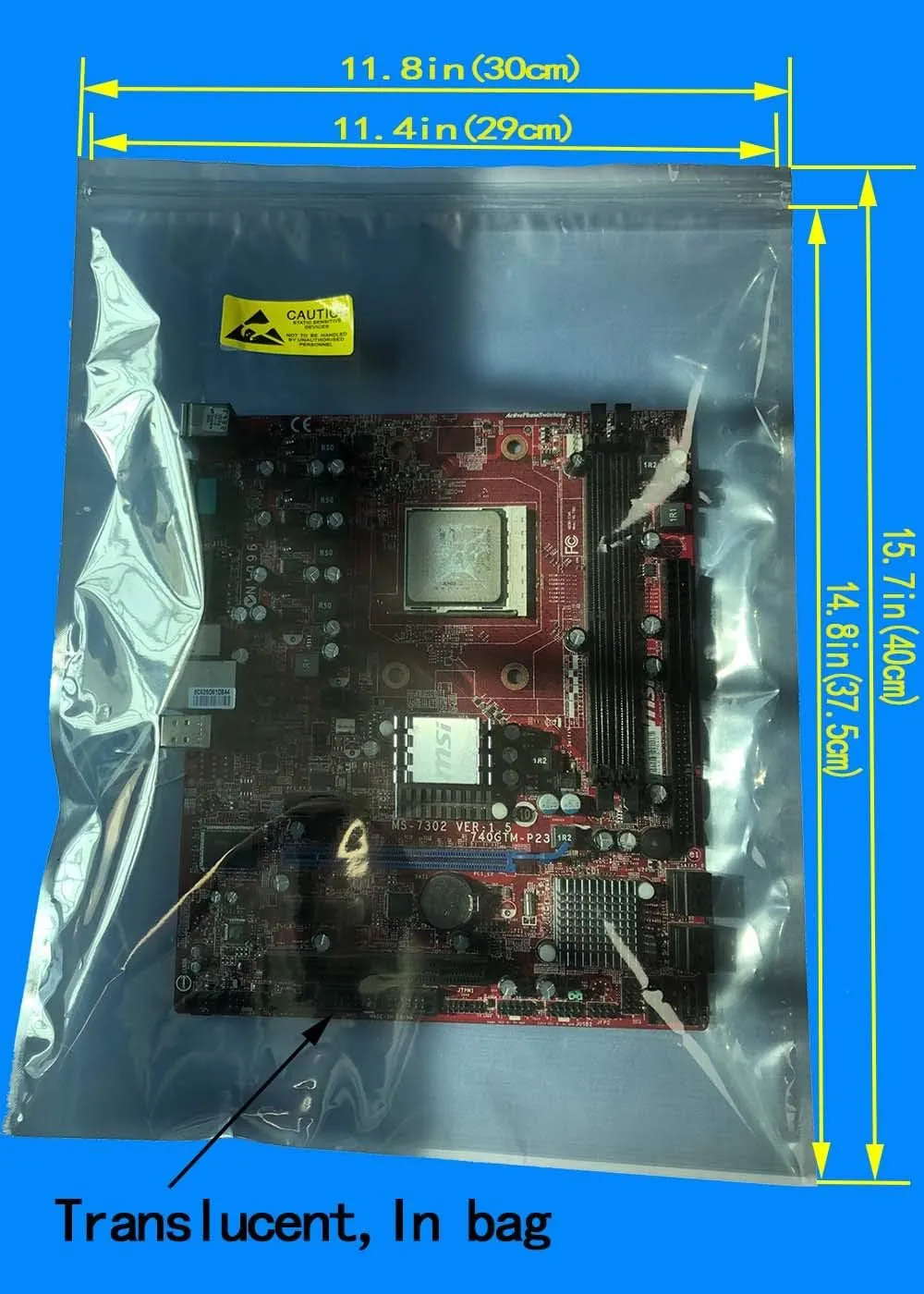 Anti Static Bags,ESD Bags,10pcs 11.8x15.7in(30x40cm) Resealable Large Size for Motherboard HDD with10pcs Labels and Electronic Device,Antistatic Bags for Graphics Card