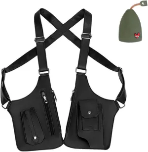 Anti-Theft Hidden Underarm Shoulder Bag for Men, Double Shoulder Armpit Bag, Multi-Pocket Outdoor Bag