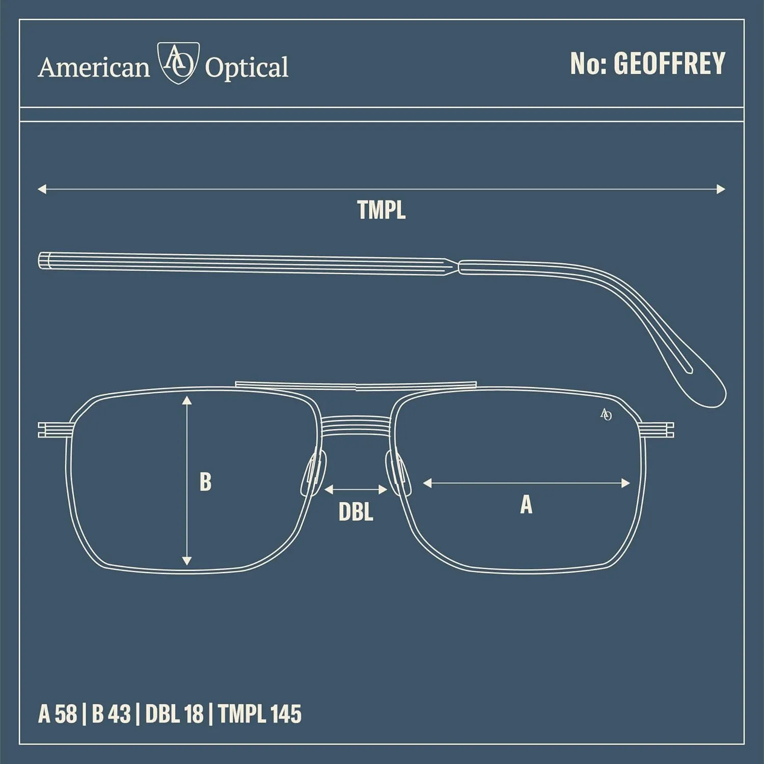 AO Geoffrey Sunglasses - AOLite Nylon Lenses - Polarized