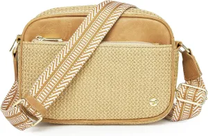 AOCINA RFID Straw Summer Purses for Women 2025 Woven Crossbody Bags Shoulder Handbags for Everyday Beach Travel Vacation