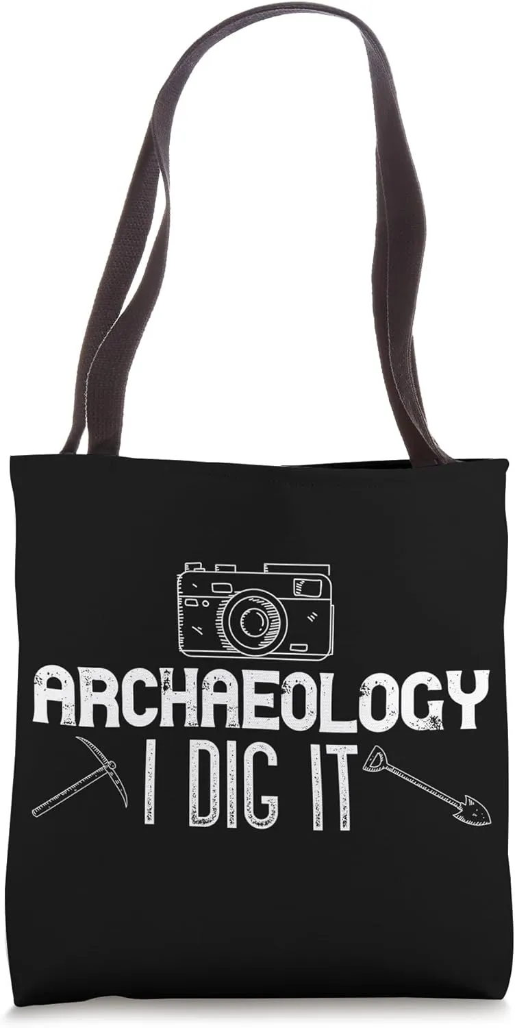 Archaeology I Dig It Camera Excavation Archaeologist Tote Bag