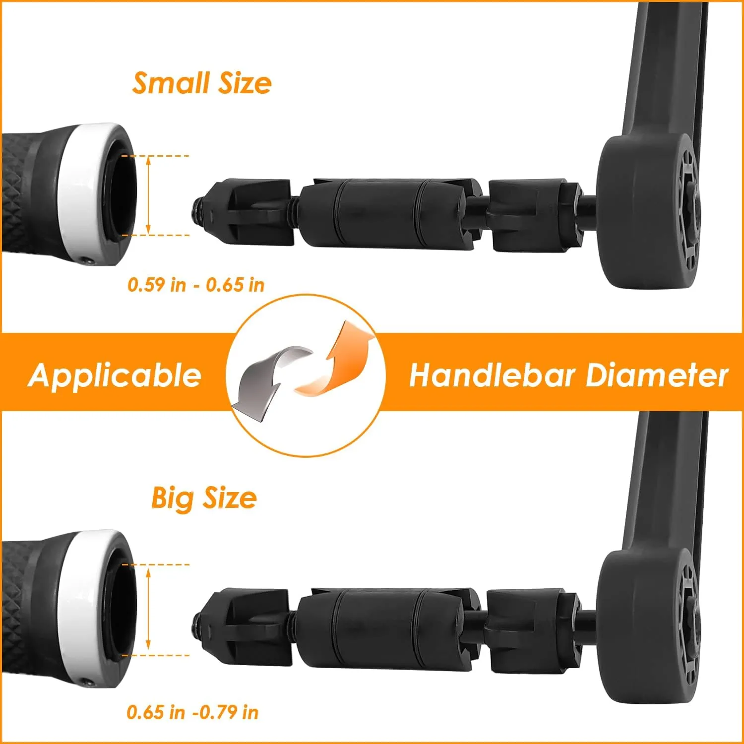 Arkham Bike Mirror for Handlebar HD Bar End Bicycle Mirror Thickened Auto-Grade Glass for Handlebar Rearview Mirror Multi-Angle Adjustable, Essential Bike Tool for Bicyclists E-Bike Universal(Right)