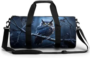 Arred Owl Sits in The Morning Travel Duffel Bag Gym Bags Sports Tote Shoulder Weekender Handbag for Men Women