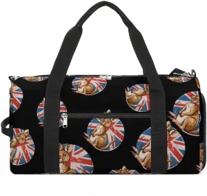 Australia British Flag Kangarooes Sports Gym Bag for Men Women Travel Duffel Bag with Shoulder Strap
