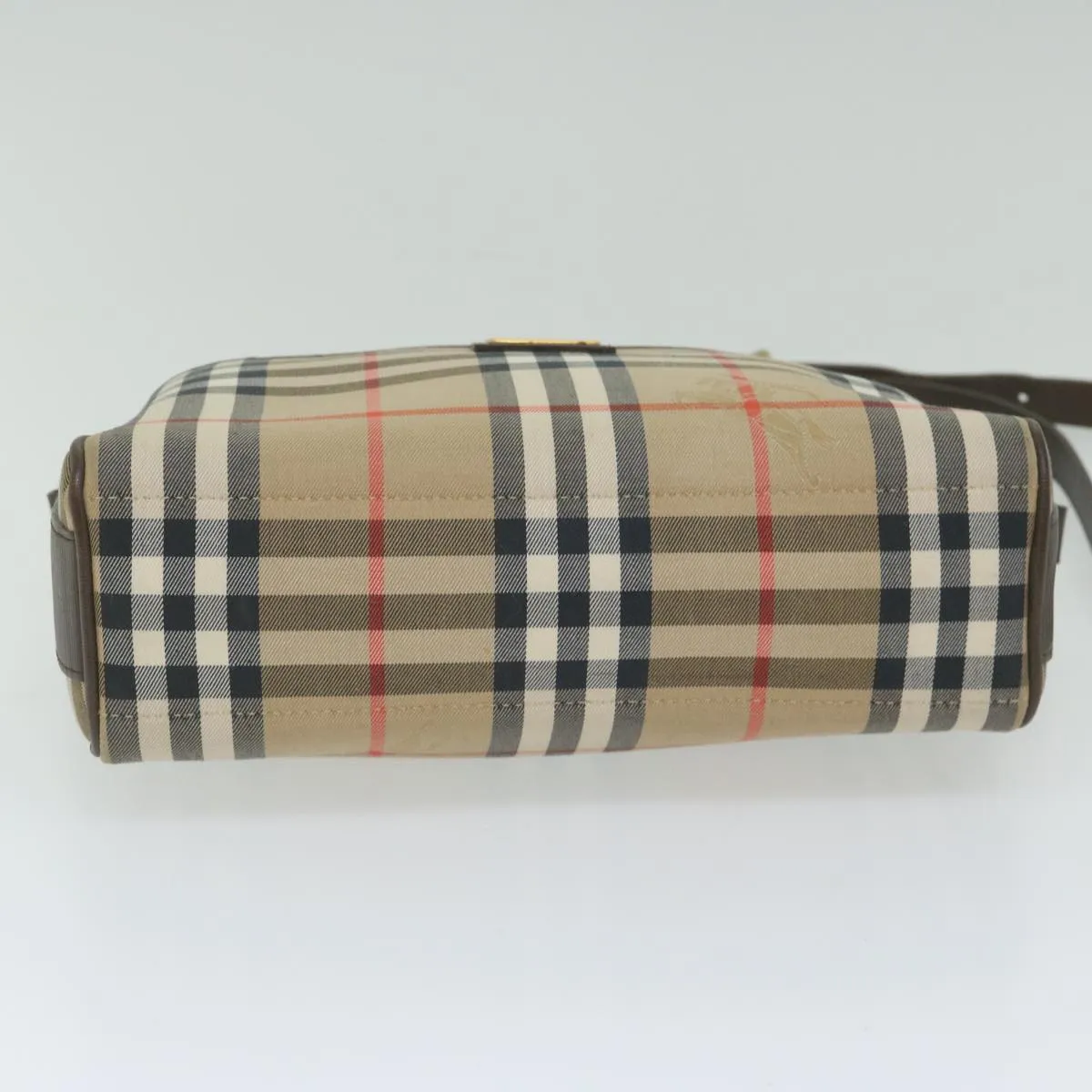 Auth Bag BurberrySs Nova Compatible Nylon Canvas Check Beige yk9756 Shoulder Shockproof