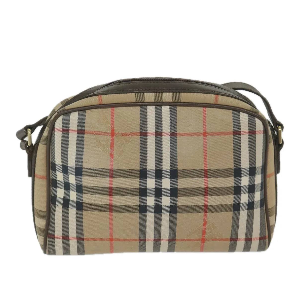 Auth Bag BurberrySs Nova Compatible Nylon Canvas Check Beige yk9756 Shoulder Shockproof