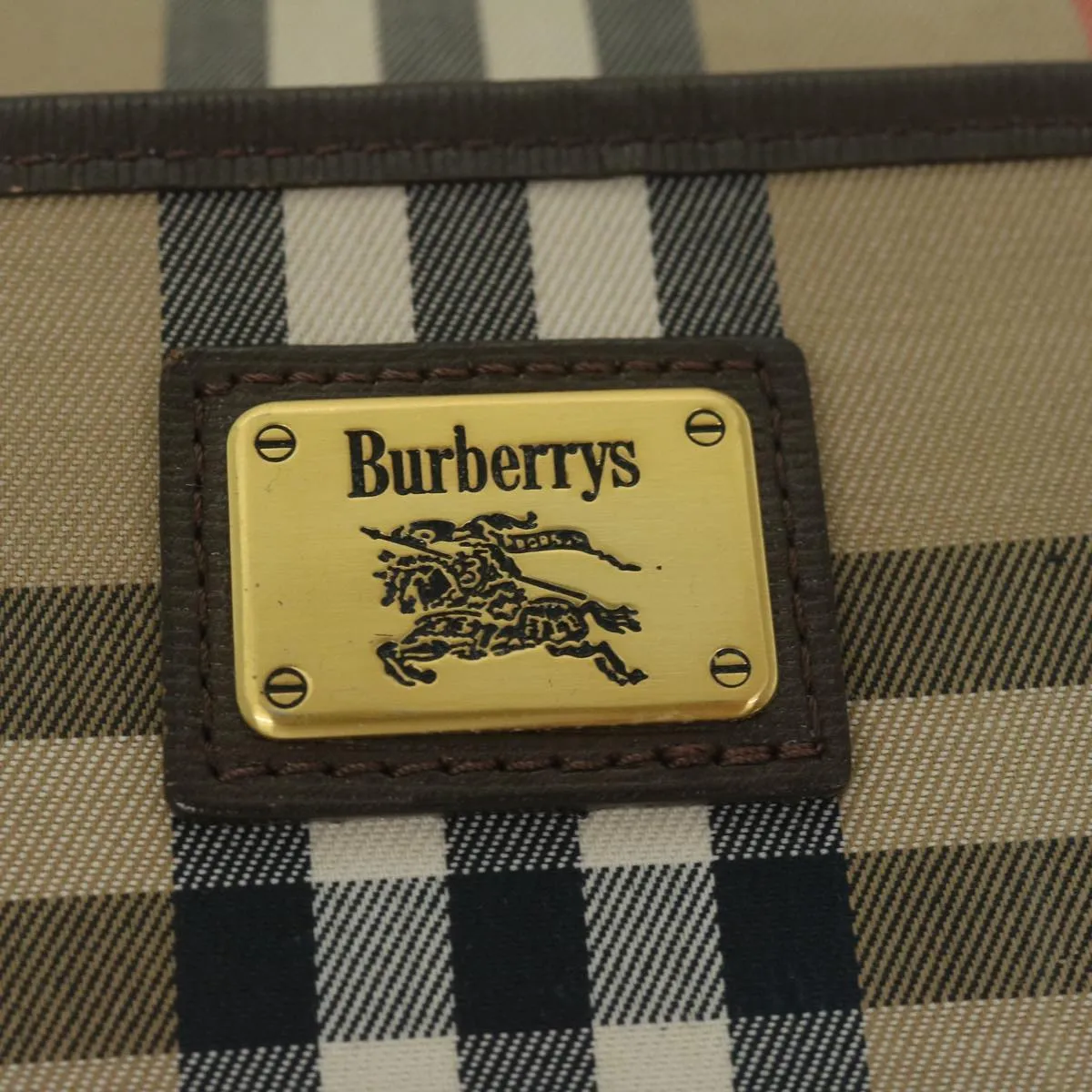Auth Bag BurberrySs Nova Compatible Nylon Canvas Check Beige yk9756 Shoulder Shockproof