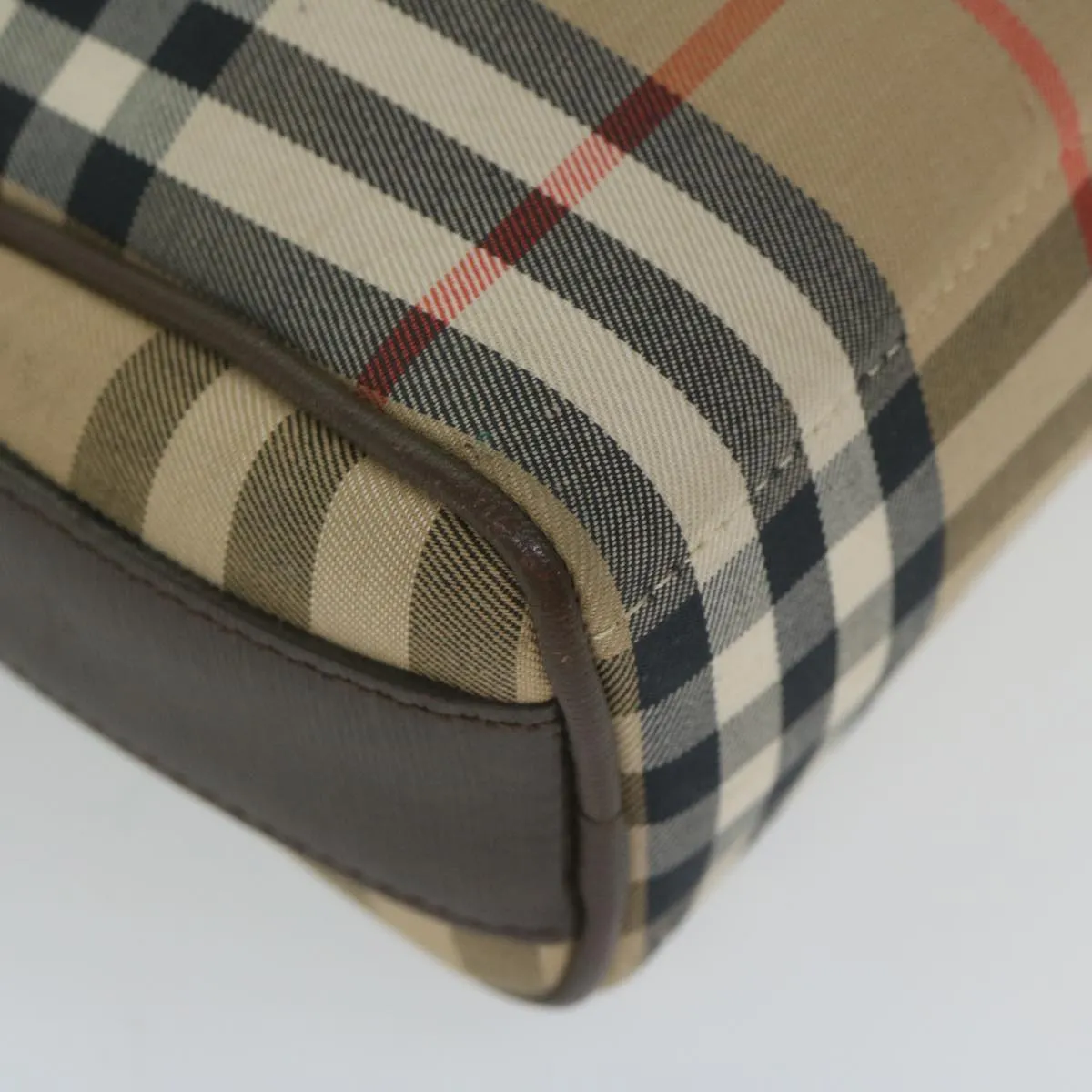 Auth Bag BurberrySs Nova Compatible Nylon Canvas Check Beige yk9756 Shoulder Shockproof
