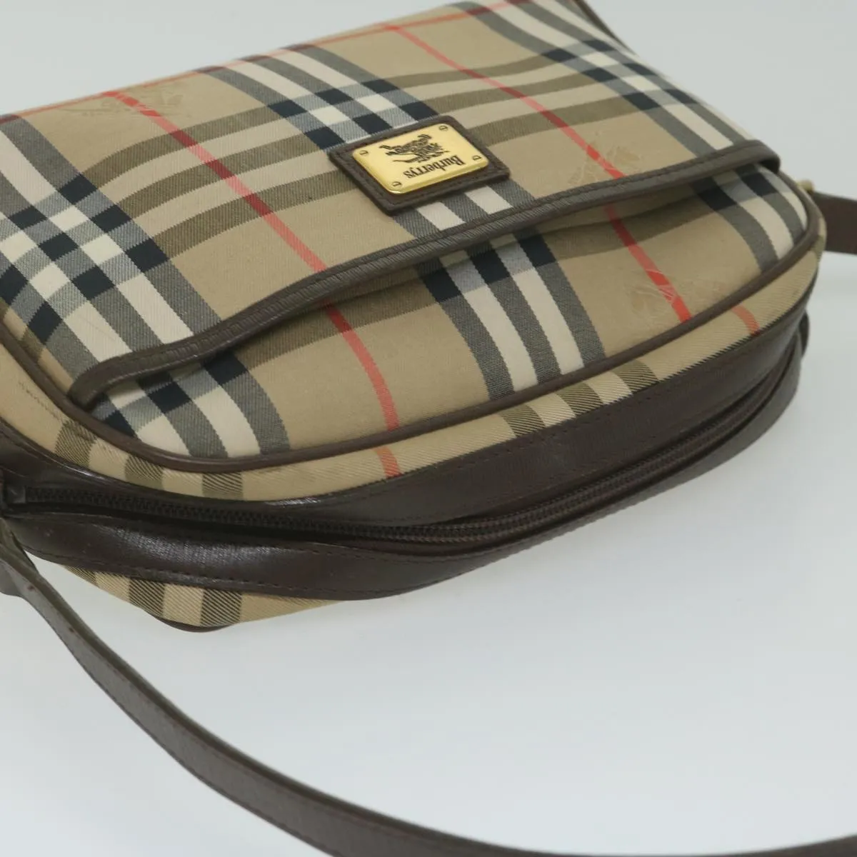 Auth Bag BurberrySs Nova Compatible Nylon Canvas Check Beige yk9756 Shoulder Shockproof