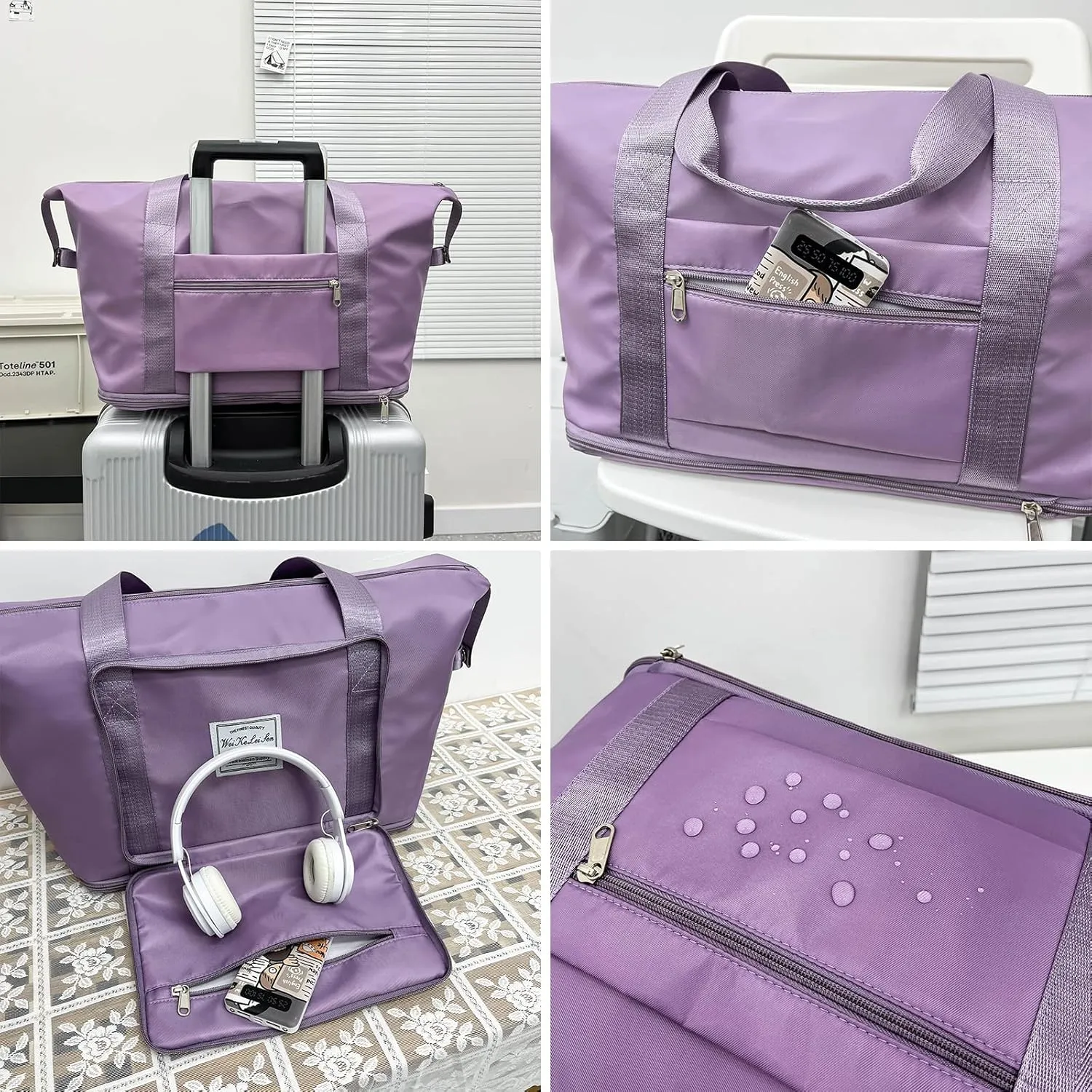 AYWVRBST King Large Capacity Folding Travel Bag,Gift,Dry and Wet Separation Multifunctional Sports Shoulder Bag, Foldable