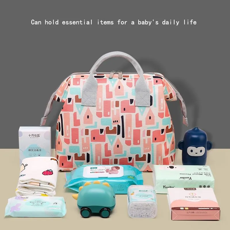 Baby Diaper Bag Large Shoulder Tote Organizer for Girls Cute Newborn Hospital Dad Mom Travel Nursery Handbag