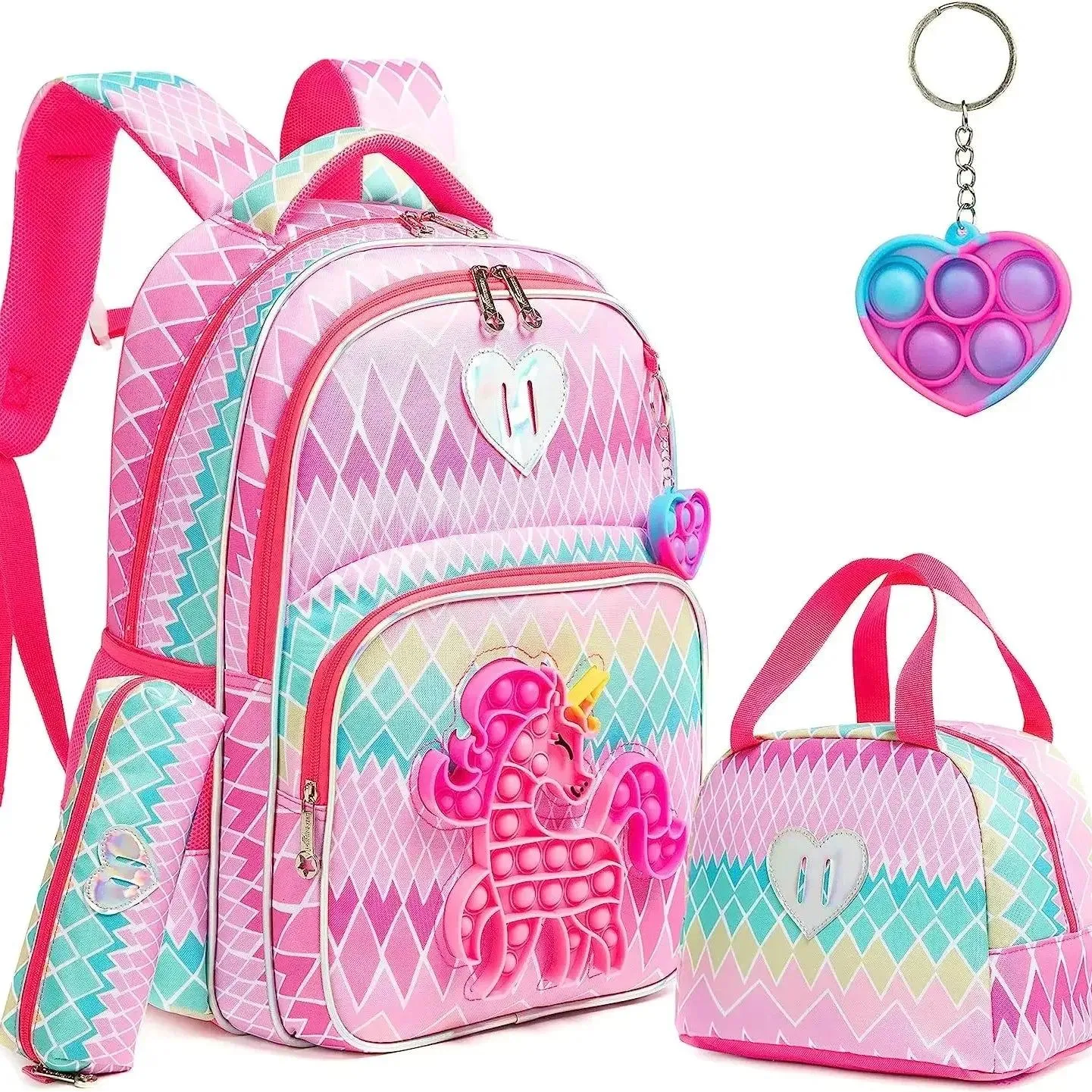 Backpack for Boys School Bag with Lunch Box for Elementary Kindergarten Kids Backpack Set for Boys School Backpack