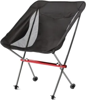 Backpacking Chair Tear-Resistant Oxford Cloth Camping Chair, X-Type Structural Support Beach Folding for Fishing/Hiking/Picnic Foldable