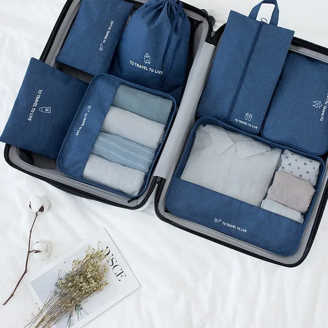 Bag Clothing 2019 Waterproof for Travel 7PCS/set Clothes Men Portable High Shoe Luggage Intelligent Packing Smart Cube Set quality Women Organizer