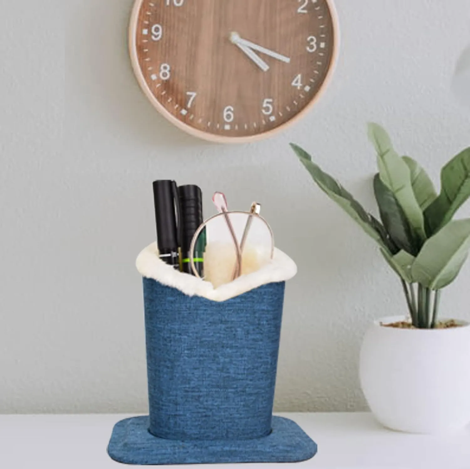 Baitaihem Pack of 2 Plush Lined Eyeglasses Holder Stand Protective Glasses Case For Desks Or Nightstands