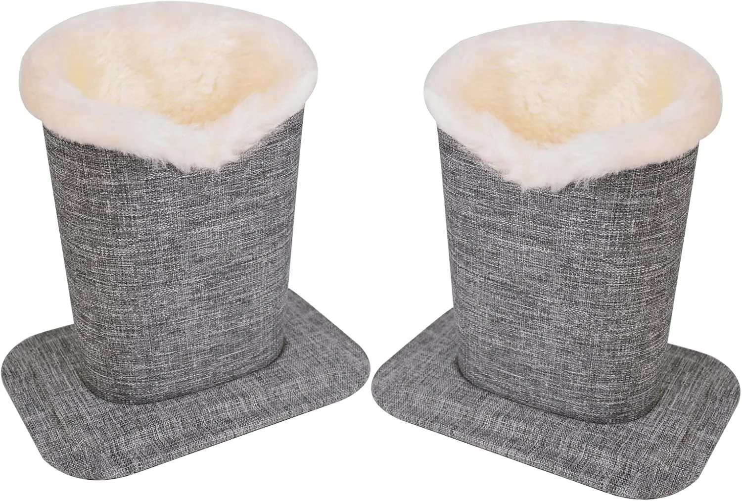 Baitaihem Pack of 2 Plush Lined Eyeglasses Holder Stand Protective Glasses Case For Desks Or Nightstands