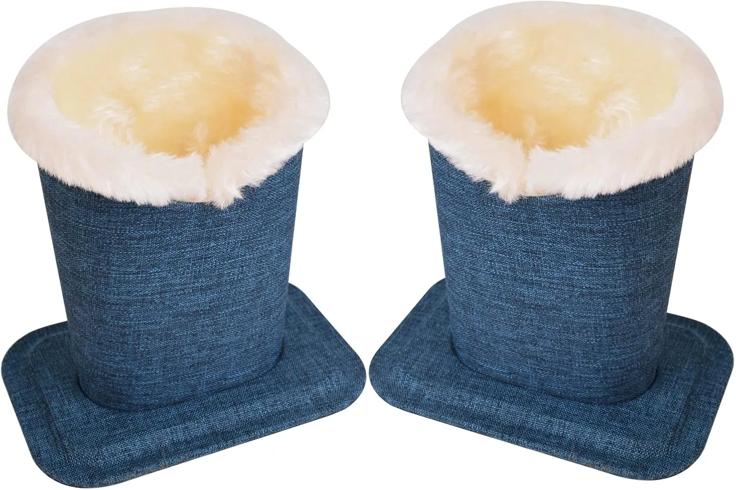 Baitaihem Pack of 2 Plush Lined Eyeglasses Holder Stand Protective Glasses Case For Desks Or Nightstands