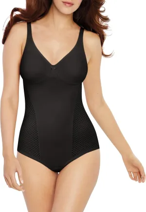 Bali Women's Firm-Control Shapewear, All-In-One Body Shaper with Built-In Underwire Minimizer Bra