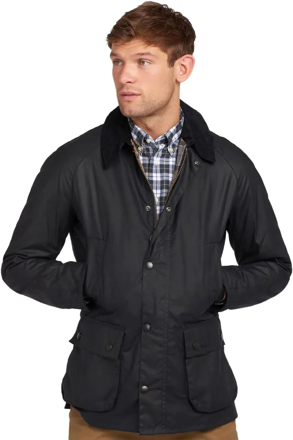 Barbour Men's Ashby Wax Jacket, Black, L