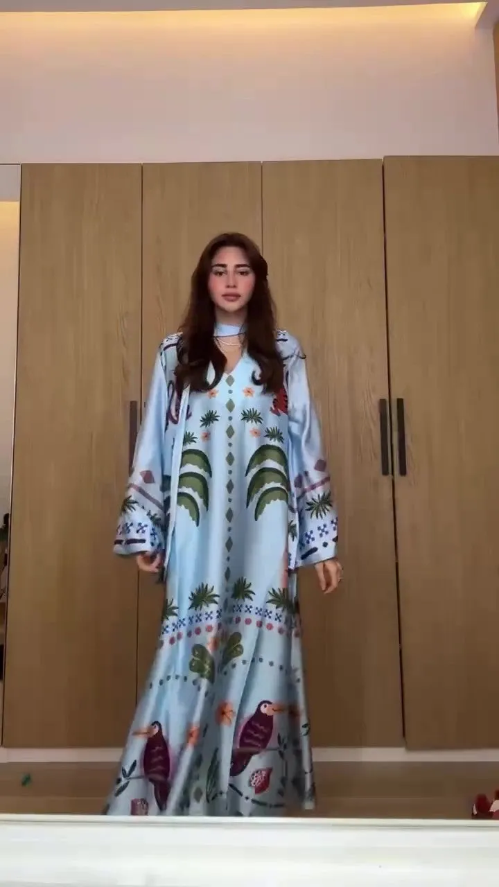 Beach Vacation Oversized Printed Robe