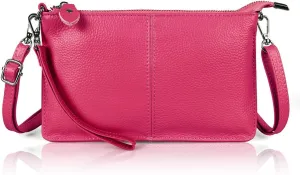 befen Genuine Leather Wristlet Clutch Wallet Purses Small Crossbody Bags for Women with RFID Blocking Card Slots