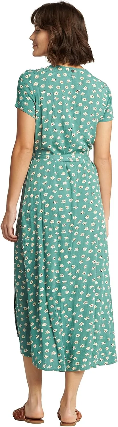 Billabong Women's Wrap Front Midi Length Dress