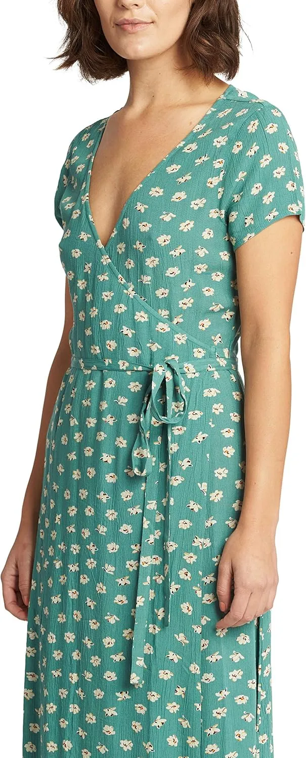 Billabong Women's Wrap Front Midi Length Dress